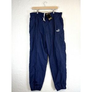 Vintage Puma Circuit Y2K Ankle Zipper Navy‎ Blue Pants With Tag Mens Large New